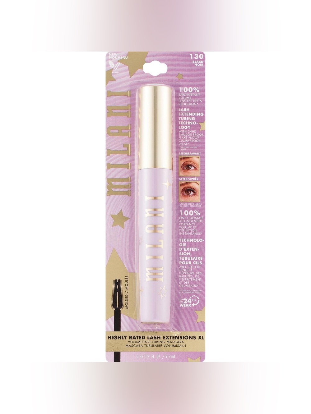 New! Milani Highly Rated Lash Extensions XL Volumizing Tubing Mascara